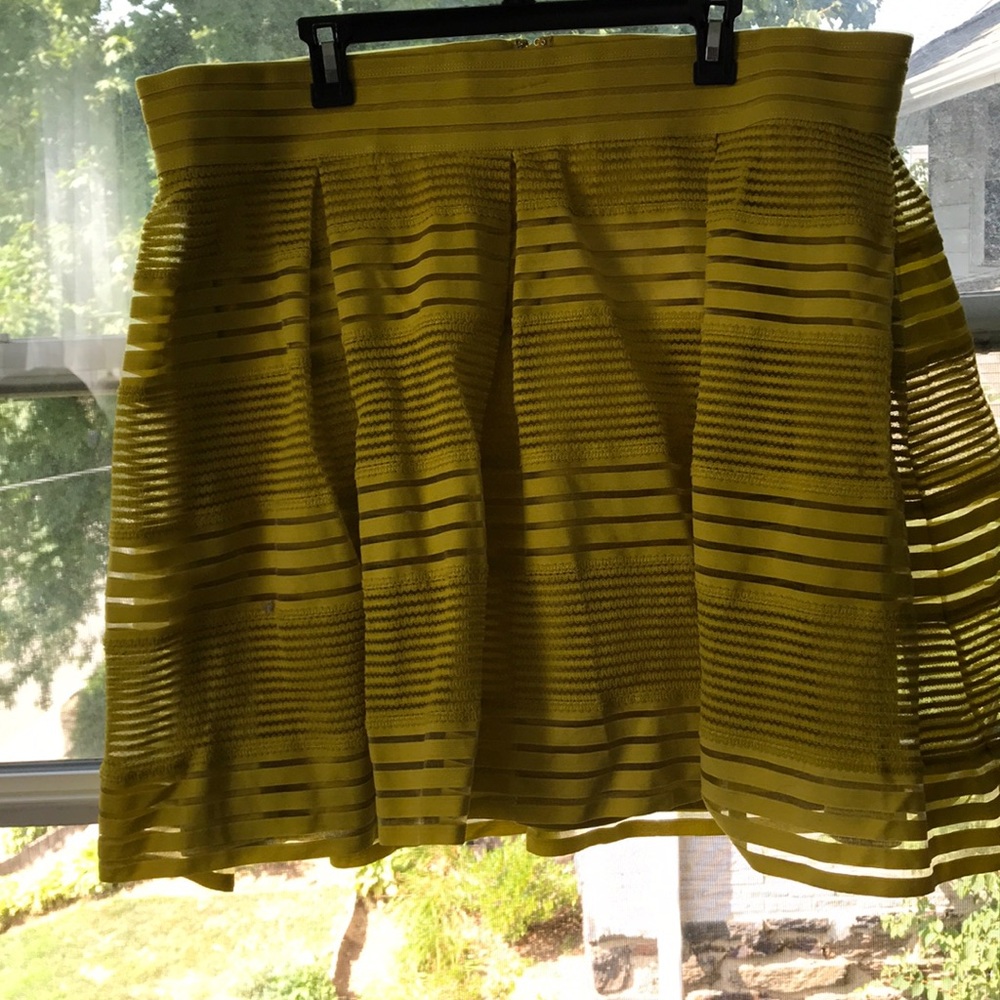 Neon Yellow Mini Skirt